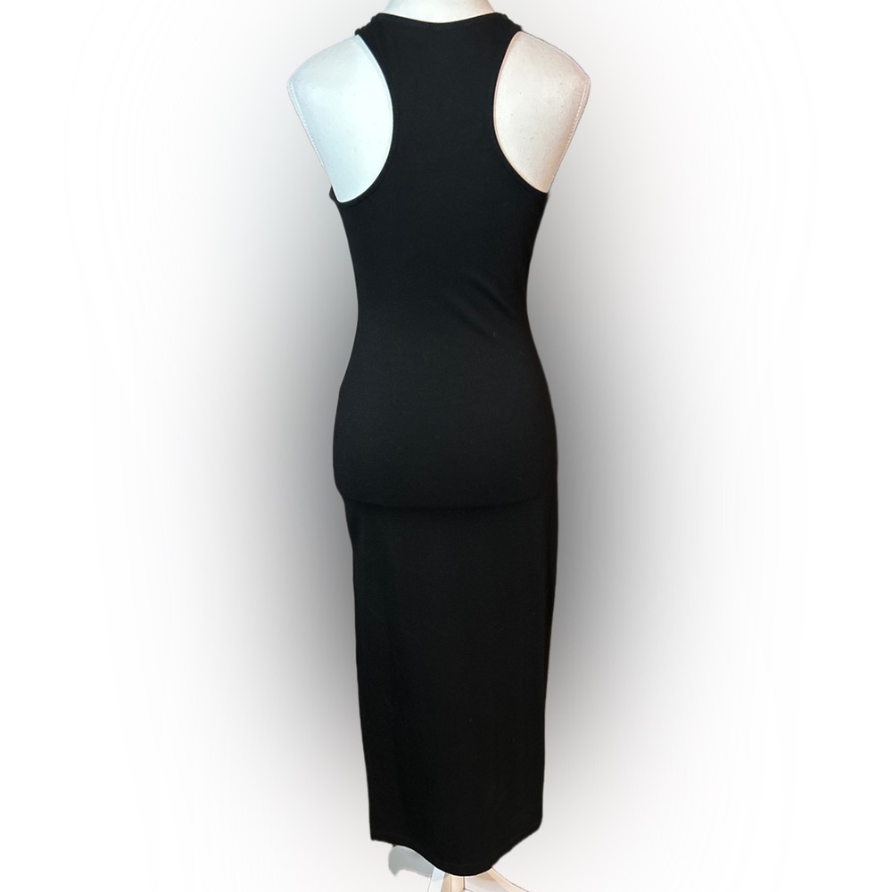 VICI Sleeveless Knit Black Bodycon Midi Dress - Picture 6 of 11